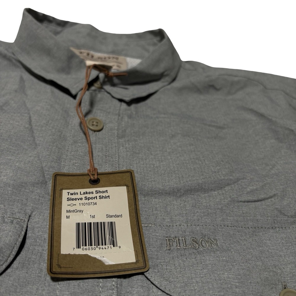 NWT Filson Men's Twin Lakes Short Sleeve Button Up Outdoor Sport Shirt M 23x31 - Picture 4 of 6